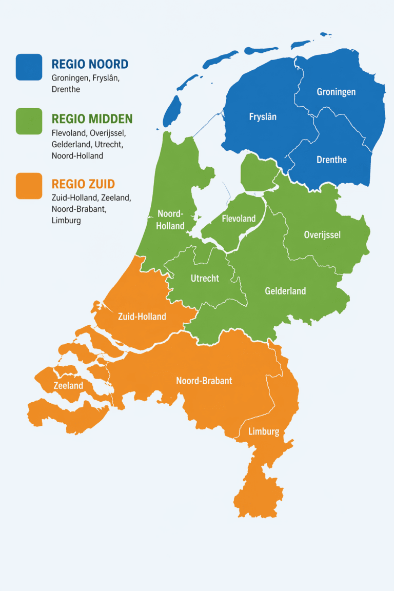 Kaart van Nederland
